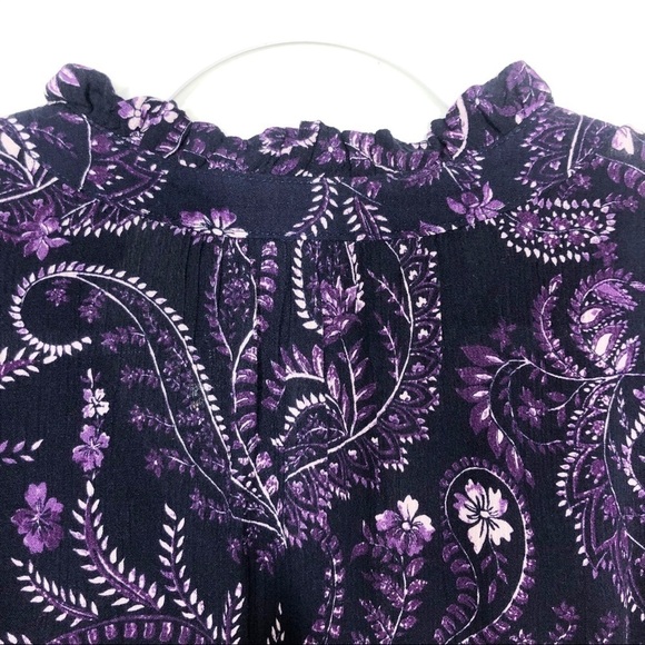 MIX By 41 Hawthorn Angola Ruffle Neck Top Purple - Picture 12 of 13